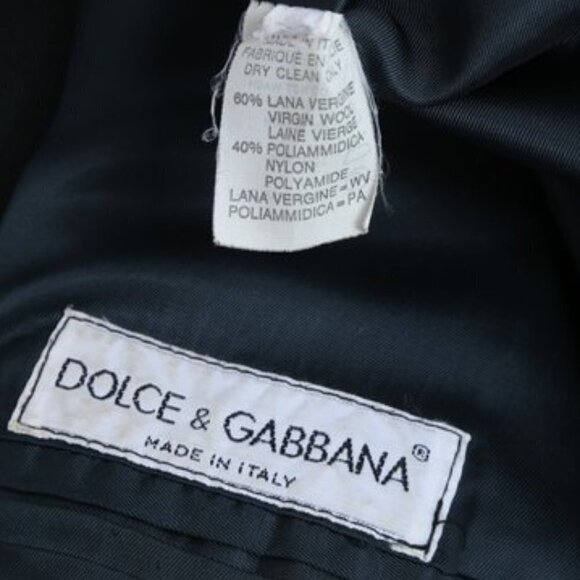 DOLCE & GABBANA Men's Greened Grey Draped Jersey Wool Blend Blazer Jacket - Picture 2 of 14